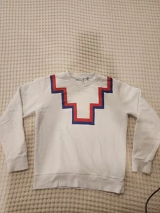 Marcelo BURLON KIDS Of MILAN ; SIZE 10Y White Sweater with Red and Blue Accents - Picture 1 of 6