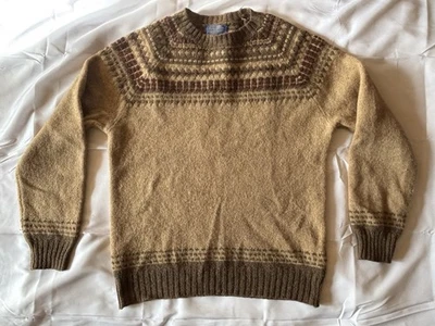 VINTAGE MENS Size L PENDLETON 100% SHETLAND VIRGIN WOOL SWEATER PULLOVER - Image 1 of 3