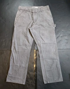 New Carhartt Pants Mens 35x30 Gray Rugged Flex Relaxed Fit Canvas Work BN2291-M - Picture 1 of 14