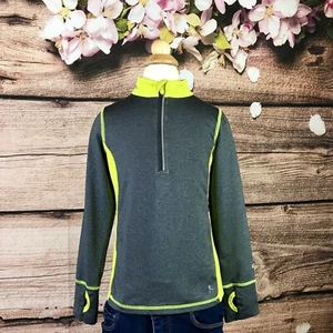 Danskin Now Little Boys Active Sports Gray & Lime Green Sweatshirt 6/6X - Picture 1 of 12