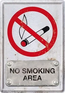 Nostalgic Art postal de chapa No Smoking Área zona de no fumadores zona de no fumadores * - Imagen 1 de 2