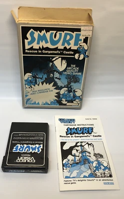 Smurf  Colecovision Game: Rescue In Gargamel's Castle: Tested Working - Image 1 of 2