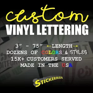 Custom Personalized Vinyl Lettering Name Decal Sticker Car Window Tumbler Flask - Picture 1 of 24