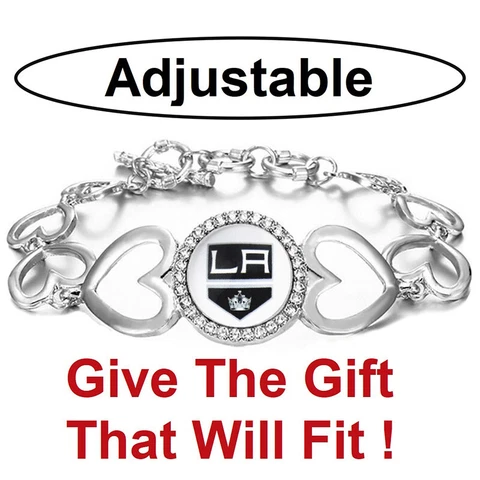 Los Angeles LA Kings Hockey Team Womens Silver Bracelet w Gift Pkg D27 Cover