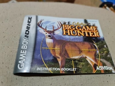 Cabela's big game hunter Nintendo Game Boy Advance Instructions - Image 1 of 2