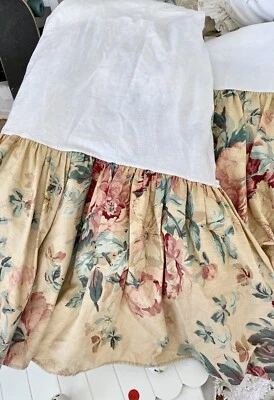 Ralph Lauren Yellow Floral Twin Bedskirts - Image 1 of 3