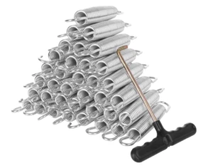 40-Pk - 5.5"- Heavy Duty Trampoline Springs Steel Replacement + T-Hook - NEW - Picture 1 of 7