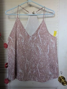 Women's TYCHE Pink Cream Sleeveless Strap Top Size M - Picture 1 of 8