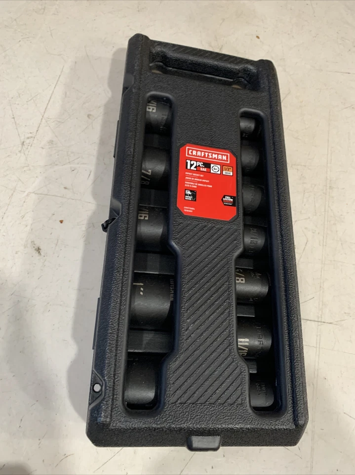 CRAFTSMAN Impact Socket Set SAE 1/2-Inch 12-Piece (CMMT15884)
