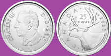 2023 Canada Twenty-Five Cents King Charles III Coin. Mint UNC Quarter 25c