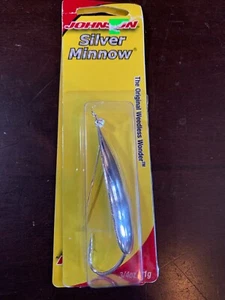SILVER MINNOW 3/4oz. fishing lure/bait #3 nickel hook Weedless Wonder Johnson - Picture 1 of 5