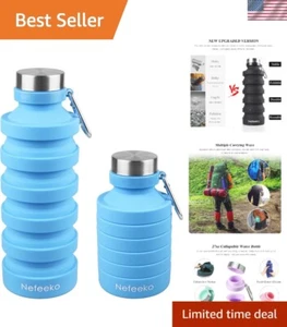 Collapsible Water Bottle, Reuseable BPA Free Silicone Foldable Water Bottles ... - Picture 1 of 7