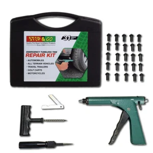 Kit de reparación de tapones de neumáticos sin cámara Stop & Go 1085 Deluxe para planos (25 enchufes) - Imagen 1 de 10