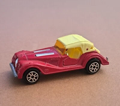 Majorette France #261 Morgan Convertible Rojo con Interior Blanco y Parte Superior 1:50 Foto 1 de 4