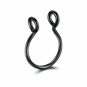 Fake Piercing Nose Ring Clip On Ear Clip Body Jewelry Earring Cuff Nose" - Picture 1 of 18