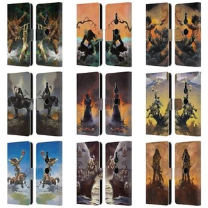 OFFICIAL FRANK FRAZETTA MEDIEVAL FANTASY LEATHER BOOK CASE FOR SONY PHONES 1 - Picture 1 of 15