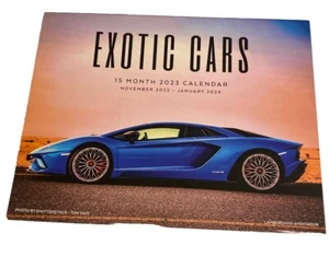 Exotic Fast Cars 2024 CALENDAR Ferrari 488 312 Lamborghini Aventador Corvette - Picture 1 of 6