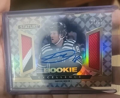 21-22 Upper Deck Stature Dawson Mercer RPA /10 player worn patch rookie auto  - Image 1 of 3