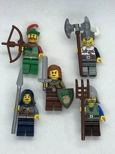 5 X NEW LEGO Forestman Bandits Raiders Peasants Castle Minifigures Figs L186 - Bild 1 von 1
