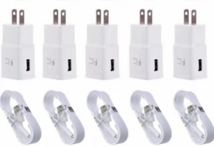 5x Fast Charging Wall Charger + 5FT Micro Cable For LG K20 Plus K20 K10 K8 K7 K4 - Picture 1 of 6