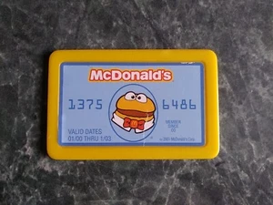 Vintage 2001 McDonald's Playset Drive Thru Cash Register Toy CREDIT CARD - Picture 1 of 2
