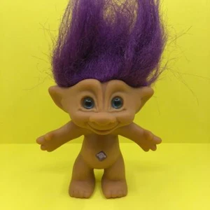 Vintage Treasure Troll Ace Novelty Co Wishstone Belly Gem Lucky Spielzeug Figur 1990er - Bild 1 von 5