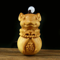 Bg _3D Holz Schnitzerei Chinesische Zwölf Zodiac Tier Statue Schlüsselanhänge