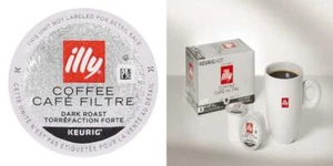 illy Coffee, Dark Roast, K-Cup for Keurig, 100% Arabica 10 Count, Roast - Picture 1 of 3
