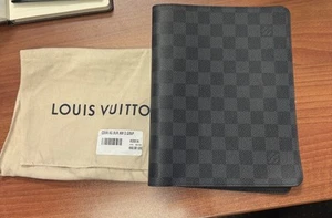LOUIS VUITTON Damier Graphite Agenda Bureau Note Cover R20974 LV Auth New - Picture 1 of 6