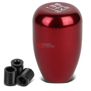 RED ALUMINUM UNIVERSAL RACING TYPE-R STYLE MT/MANUAL 5-SPEED STICK SHIFT KNOB - Picture 1 of 5
