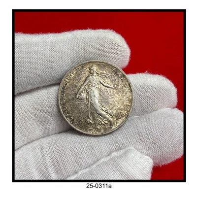 Moeda de prata 1918 França 2 francos - Imagem 1 de 2