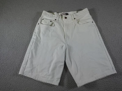 Vintage Arizona Jean Company Shorts Mens 32 White Loose Fit Denim Made USA 90s - Image 1 of 4