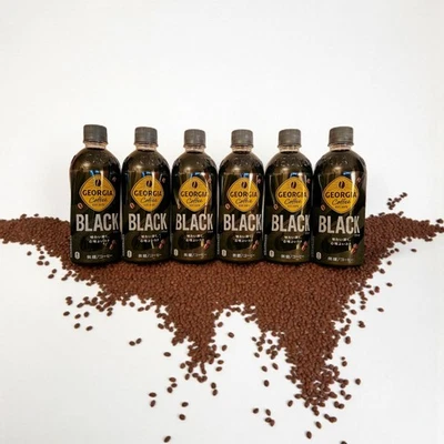 Coca-Cola Japan-Georgia Coffee Black No Sugar Coffee Drink,500ml -Six(6) Bottles