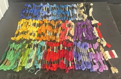 127 Skeins of Embroidery Floss Various Colors & Quality Brands Thread Craft Lot - Image 1 of 3