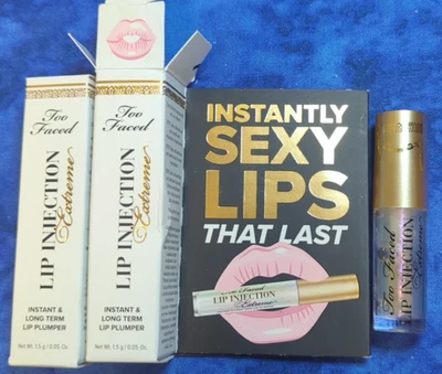 2 x Too Faced Lip Injection Maximum Plump Extra Strength Lip Plumper 0,05 oz cada - Imagem 1 de 3