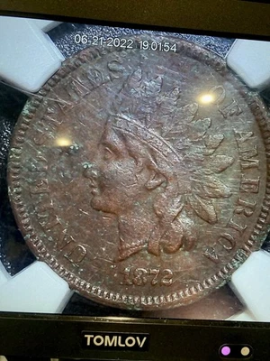 1872 Philadelphia Indian Head XF details Corrosion NGC  - Image 1 of 4