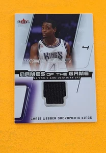 2002-03 Fleer Genuine #NNO Chris Webber Names of the Game Jersey - Picture 1 of 2