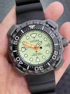 Citizen Promaster Solar WR200m Super Titanium Rubber Strap Mens Watch BN0227-17X - Picture 1 of 2