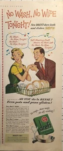 Detergente para plato de lavandería Dreft pareja cantando tintineo sin lavado anuncio impreso vintage 1952 - Imagen 1 de 4