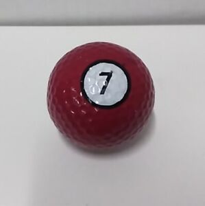 Red #7 Billiards / Pool Novelty Golf Ball