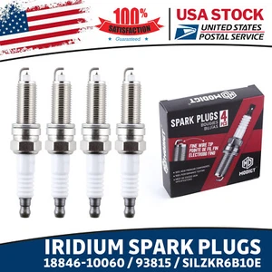 4PCS Spark Plugs LZKR6B-10E 18855-10060 For Kia Hyundai Elantra i30 Kia Soul RIO - Picture 1 of 15