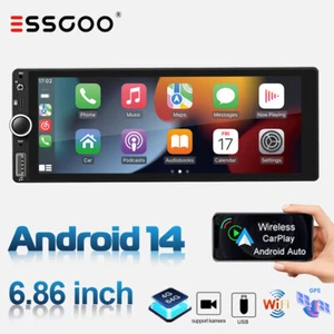4+64G Apple Carplay Autoradio 1 DIN GPS Navi Android Auto RDS USB Mit Bildschirm - Bild 1 von 14