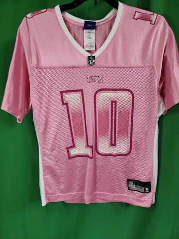 Reebok Women's NFL Jersey Titans Vince Young Pink sz L Cover