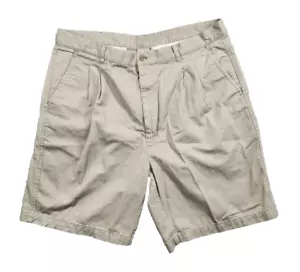 Pantaloncini da uomo vintage Y2K Nike Golf taglia 36x9 pieghettati tasche in teflon marrone chiaro cachi - Foto 1 di 12