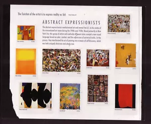US #4444 Abstract Expressionists Complete Sheet of 10 Mint Never Hinged - Picture 1 of 1