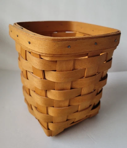 Vintage Longaberger Signed Small Spoon Basket 6 X 4 inches Paperwork NO INSERT Cover