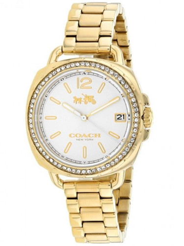 Orologio COACH Donna Tatum Oro Giallo Quadrante Argento 34mm Cristalli Swarovski 14502589