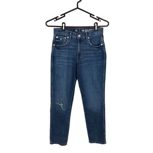 Gap Kids Distressed Pencil Slim Ankle High Rise Jeans Girls Size 16 - Picture 1 of 7