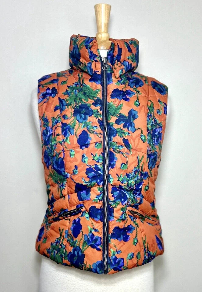 Chaqueta Floral Peruvian Connection Pequeña Cremallera Completa Chaleco Abombado con Capucha Exterior Foto 1 de 4