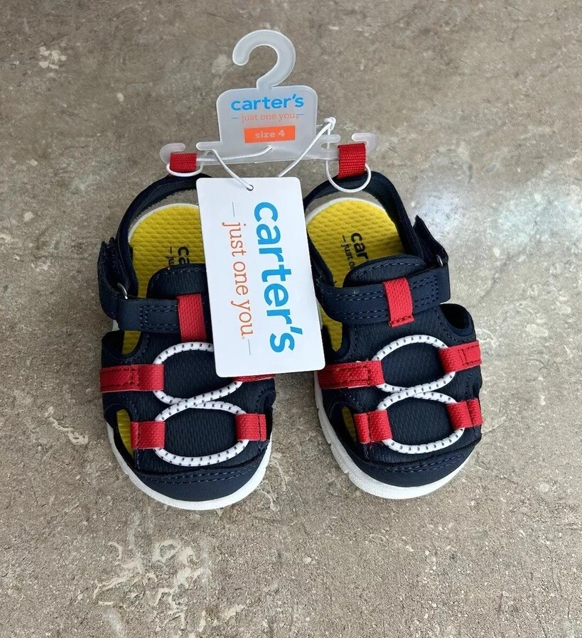 Carter's Just One You Baby Sandals Navy/Red Size 4 Toddler Walking Shoes